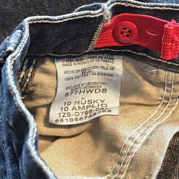 WRANGLER Jean Co kids denim shorts- size 10 husky - Picture 5 of 6